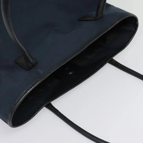 Salvatore Ferragamo Tote Bag Canvas Navy Silver Auth bs18544 - Picture 7 of 16